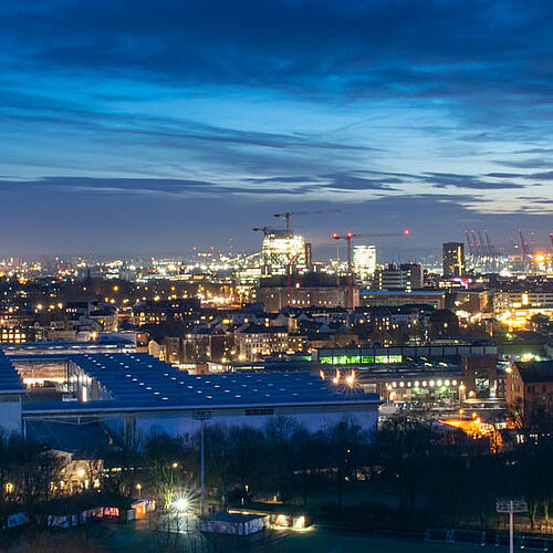 Header - Hamburg Panoramic view over the city of Hamburg.